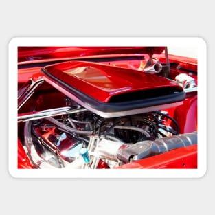 Candy Apple Red Horsepower - Ford Racing Engine Sticker